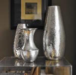 aluminum vases hammered traditional