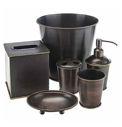 bathroom accessories set copper antique finish