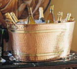 party tub for beverage drink made of copper