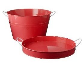 red beverage tub