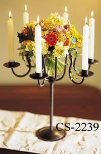 iron candelabra dark borown color