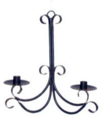 wall candles sconce of iron in black finish