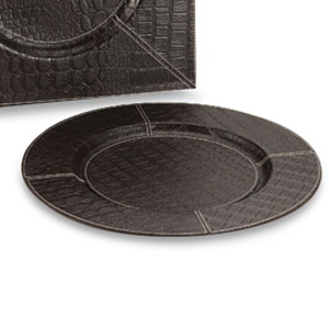 leather charger crocodile