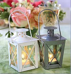 white and black candle lantern