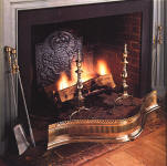 wrought iron fireplace accessories - fire sceen and tools set