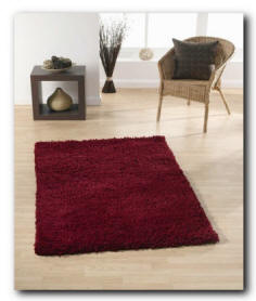 red shag area rug, shaggy rug